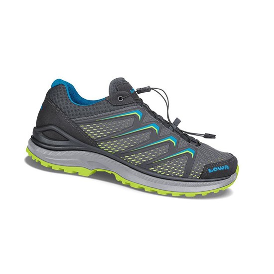 Lowa Maddox GTX LO Wanderschuhe Herren Graphite / Lime | 537-MRQSNZ