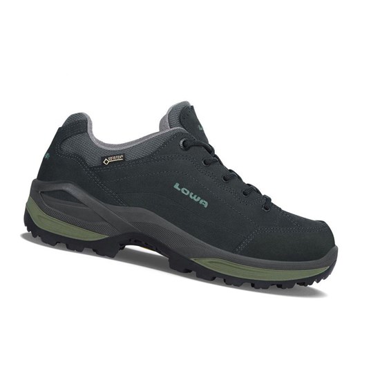 Lowa Renegade GTX LO WS Wanderschuhe Damen Graphite / Jade | 704-KZTIAG