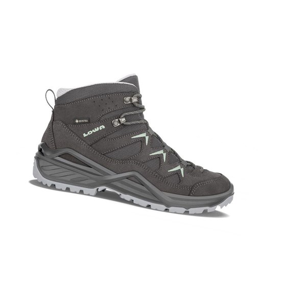 Lowa Sirkos Evo GTX Mid WS Wanderstiefel Damen Anthracite / Iceblue | 264-EQBPZW